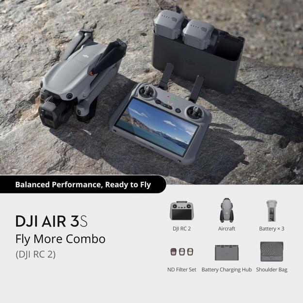 Drone|DJI|Air 3S Fly More Combo (DJI RC 2)|Consumer|CP.MA.00000816.01