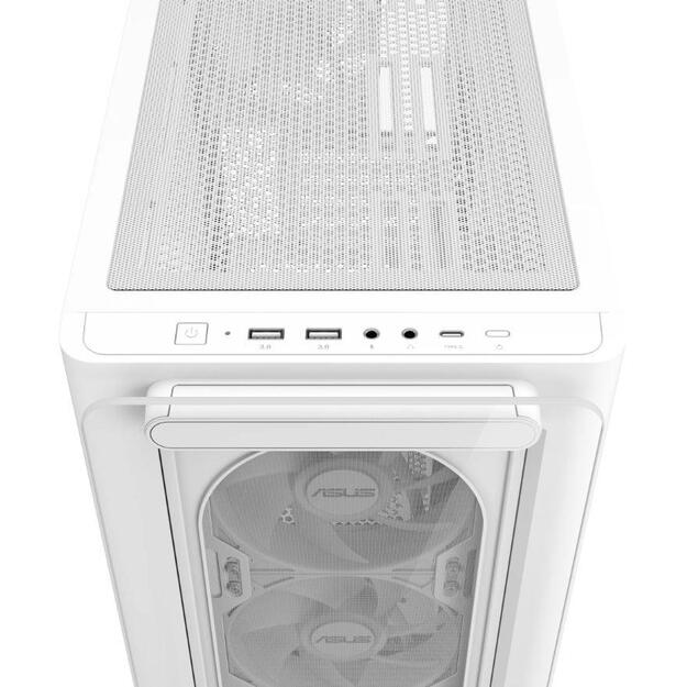 Case|ASUS|A23 PLUS|MidiTower|Case product features Transparent panel|MicroATX|MiniITX|Colour White|A23PLUSTG/ARGBWHITE