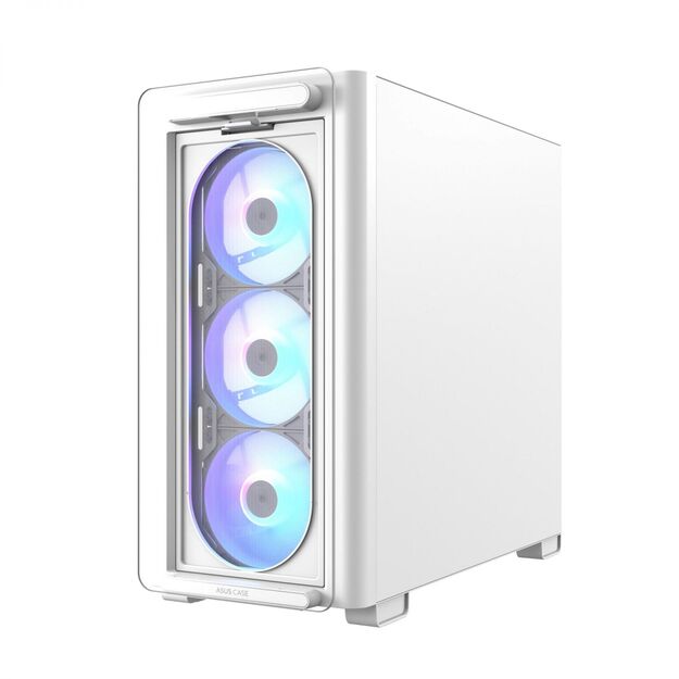 Case|ASUS|A23 PLUS|MidiTower|Case product features Transparent panel|MicroATX|MiniITX|Colour White|A23PLUSTG/ARGBWHITE 19