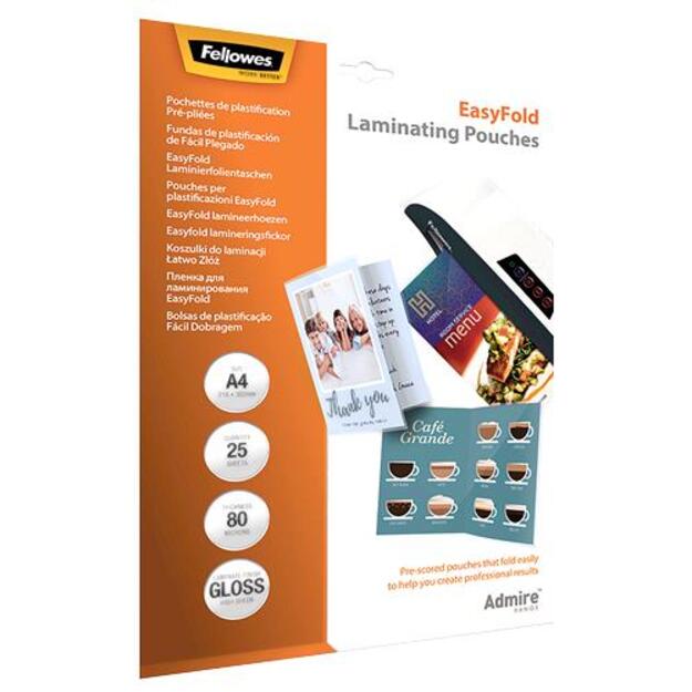 LAMINATING POUCH A4/25PCS 5601901 FELLOWES