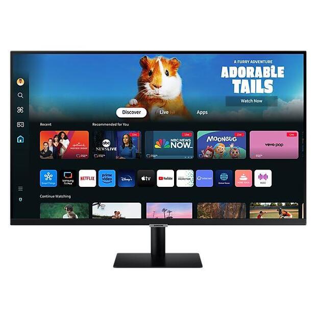 LCD Monitor|SAMSUNG|27 |TV Monitor/Smart|Panel VA|1920x1080|16:9|60Hz|Matte|4 ms|Speakers|Tilt|Colour Black|LS27DM500EUXDU