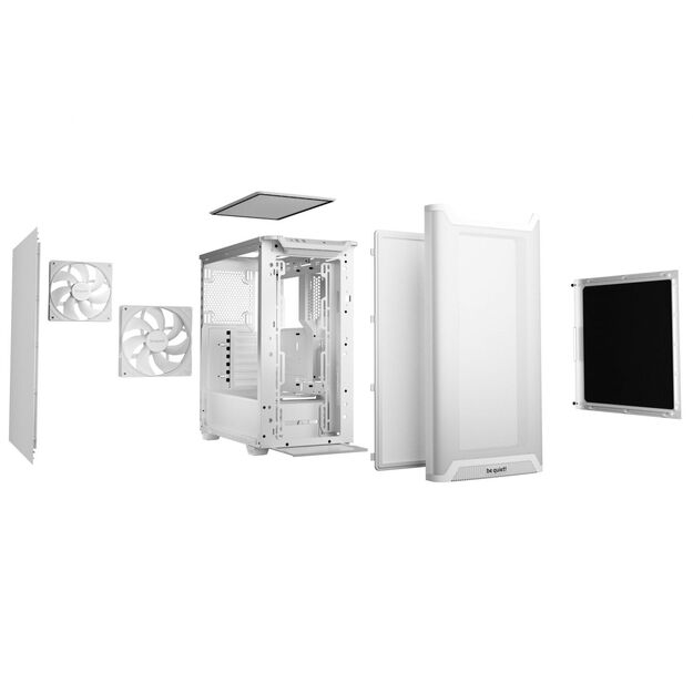 Case|BE QUIET|PURE BASE 501|MidiTower|Not included|ATX|MicroATX|MiniITX|Colour White|BG075 11