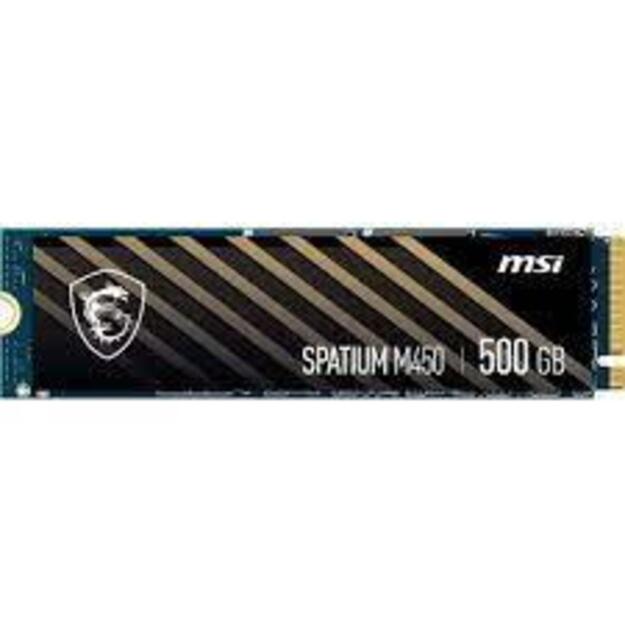 SSD|MSI|SPATIUM M450|1TB|M.2|PCIe Gen4|NVMe|3D NAND|Write speed 2400 MBytes/sec|Read speed 3400 MBytes/sec|2.15mm|TBW 350 TB|MTBF 1500000 hours|S78-440L0M0-P83