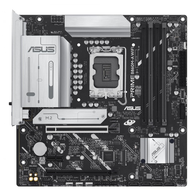 Mainboard|ASUS|Intel B860 Express|LGA1851|Micro-ATX|Memory DDR5|Memory slots 4|1xPCI-Express 4.0 1x|1xPCI-Express 4.0 16x|1xPCI-Express 5.0 16x|2xM.2|1xHDMI|1xDisplayPort|7xUSB 2.0|1xUSB-C|1xUSB-C w/Thunderbolt|1xOptical S/PDIF|1xRJ45|3xAudio port|PRIMEB8