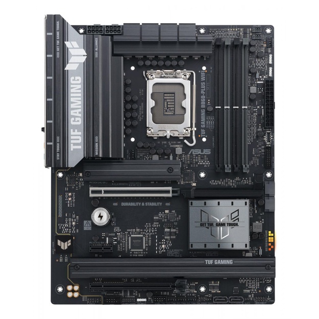 Mainboard|ASUS|Intel B860 Express|LGA1851|Micro-ATX|Memory DDR5|Memory slots 4|1xPCI-Express 4.0 1x|1xPCI-Express 4.0 16x|1xPCI-Express 5.0 16x|3xM.2|1xHDMI|1xDisplayPort|2xUSB 2.0|3xUSB 3.0|2xUSB 3.2|1xUSB-C|1xOptical S/PDIF|1xRJ45|5xAudio port|TUFGAMING