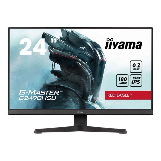 IIYAMA G2470HSU-B6 G-Master Red Eagle 24inch Fast IPS FHD FreeSync Premium 180Hz 300cd/m2 0.2ms HDMI DP 4xUSB Black Speakers (P) 11