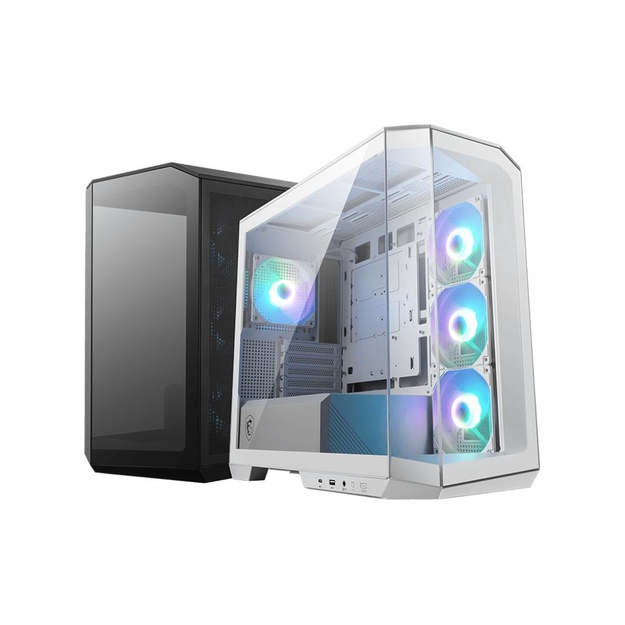 Case|MSI|MidiTower|Case product features Transparent panel|Not included|MicroATX|Colour White|MAGPANOM100RPZWHITE