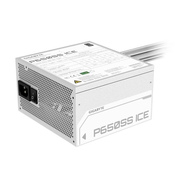 Power Supply|GIGABYTE|GP-P650SS ICE|650 Watts|Efficiency 80 PLUS SILVER|PFC Active|MTBF 100000 hours|GP-P650SSICE