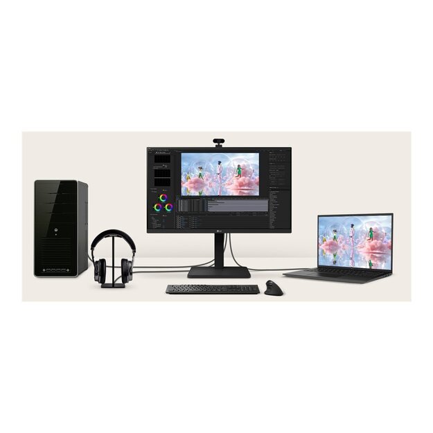 LG 24BA450-B.AEUQ 23.8inch IPS 1920x1080 16:9 250cd/m2 5ms HDMI DP D-Sub Black