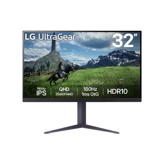 LG 32GS85Q-B.AEU 32inch UltraGear QHD Nano IPS 180Hz Gaming Monitor 1ms GtG HDR10 8