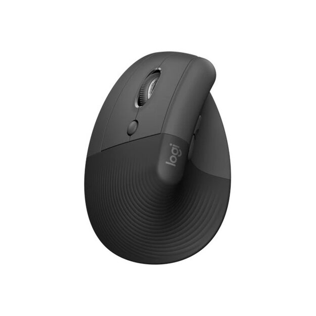 LOGITECH Lift Vertical Ergonomic Mouse Vertical mouse ergonomic left-handed optical 6 buttons wireless Bluetooth 2.4 GHz