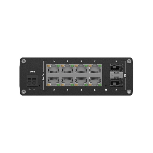 Switch|TELTONIKA|TSW202|Type L2|2xSFP|8xRJ45|PoE+ ports 8|240 Watts|TSW202