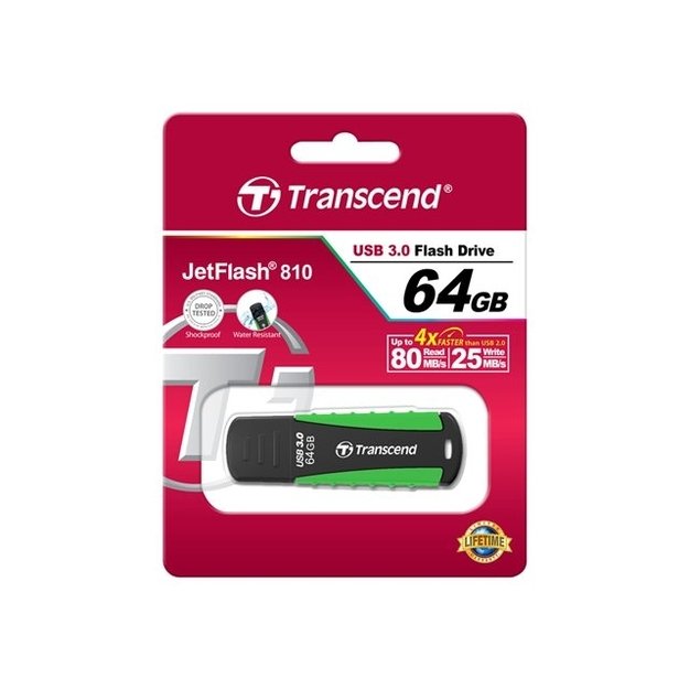 MEMORY DRIVE FLASH USB3 64GB/810 TS64GJF810 TRANSCEND