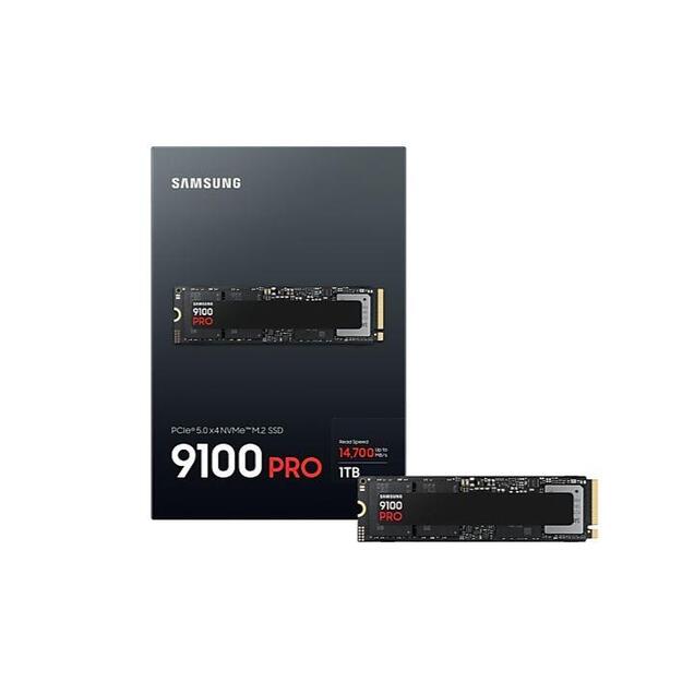 SAMSUNG 9100 PRO SSD NVMe M.2 1TB PCIe 5.0 14.700 MB/s Read 13.300 MB/s Write Internal SSD for Gaming and video editing Black 2