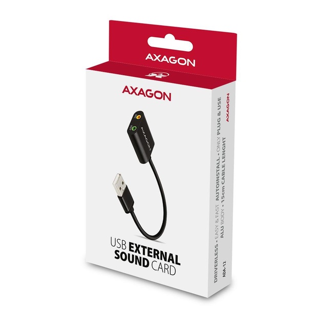 SOUND CARD USB2.0 48KHZ/16BIT/0.15M ADA-12 AXAGON