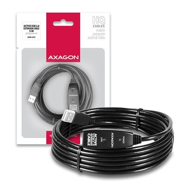 CABLE USB2.0 A-M/A-F ACTIVE/5M ADR-205 AXAGON