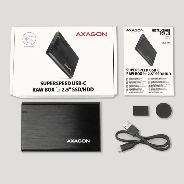 HDD ACC ENCLOSURE 2.5 /USB-C EE25-A6C AXAGON 2