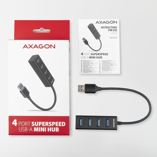 I/O HUB USB3.2 4PORT MINI/0.2M HUE-M1A AXAGON