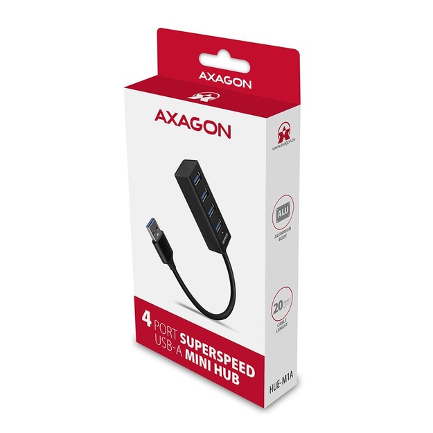 I/O HUB USB3.2 4PORT MINI/0.2M HUE-M1A AXAGON