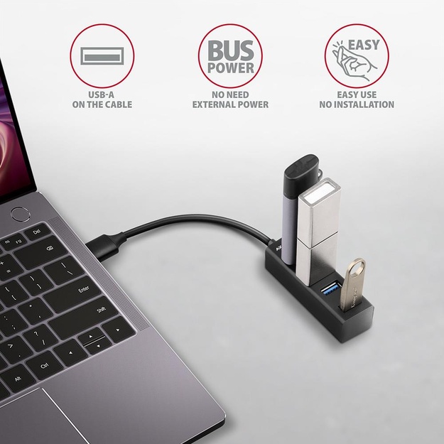 I/O HUB USB3.2 4PORT MINI/0.2M HUE-M1A AXAGON