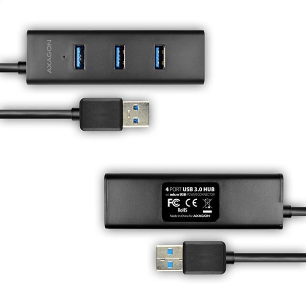 I/O HUB USB3.0 4PORT CHARGING/W/AC 1.2M HUE-S2BP AXAGON