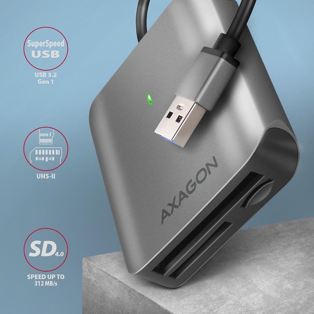 CARD READER USB3.2 3-SLOT/SD/MICROSD/CF CRE-S3 AXAGON