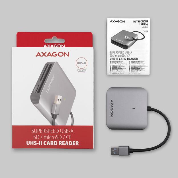 CARD READER USB3.2 3-SLOT/SD/MICROSD/CF CRE-S3 AXAGON 8