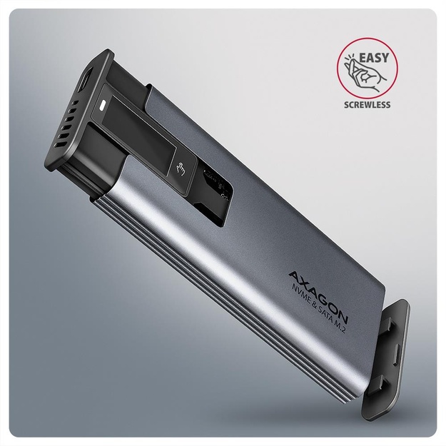 SSD ACC ENCLOSURE M.2 NVME/SATA USB3.2 EEM2-SD2 AXAGON
