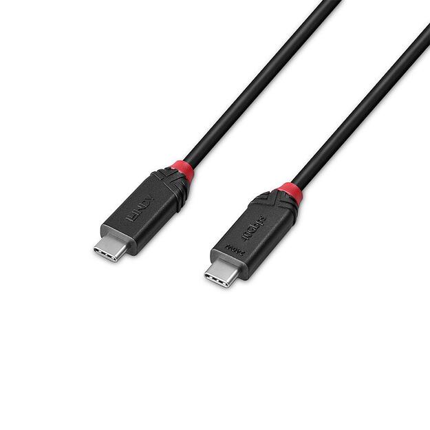 CABLE USB4 240W TYPE C 0.5M/BLACK LINE 37000 LINDY 2
