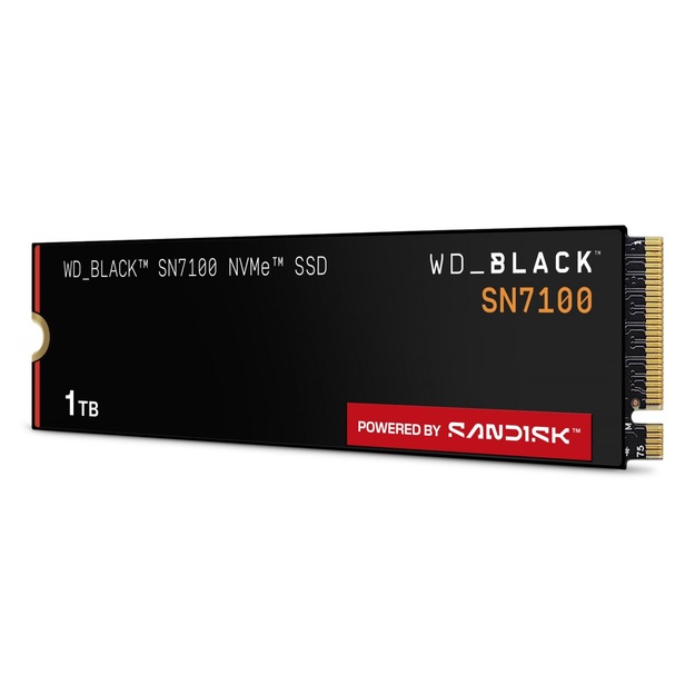 SSD|WESTERN DIGITAL|Black SN7100|1TB|M.2|PCIe Gen4|NVMe|3D TLC|Write speed 6900 MBytes/sec|Read speed 7250 MBytes/sec|WDS100T4X0E
