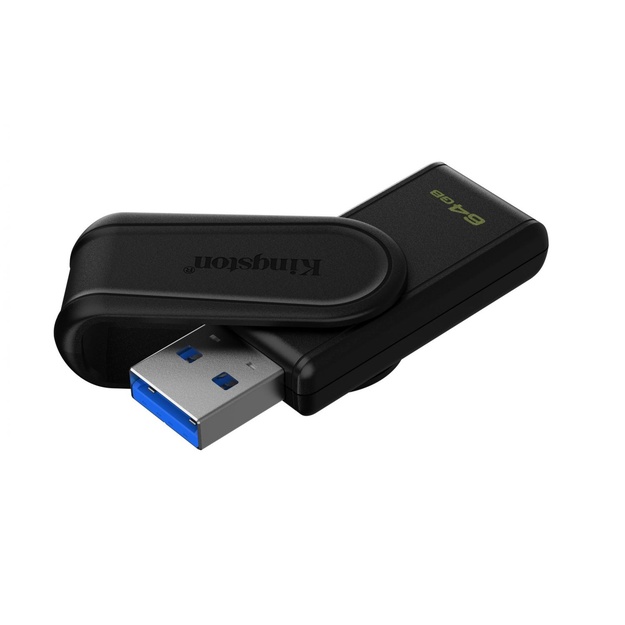 KINGSTON 64GB Portable USB 3.2 Gen 1 DataTraveler Exodia S Black/Black