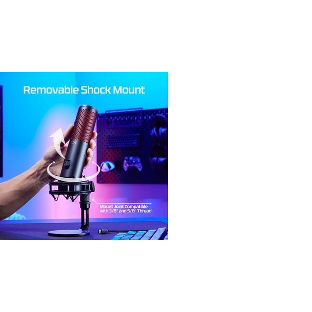 MICROPHONE HYPERX QUADCAST 2/BLACK 872V1AA HYPERX