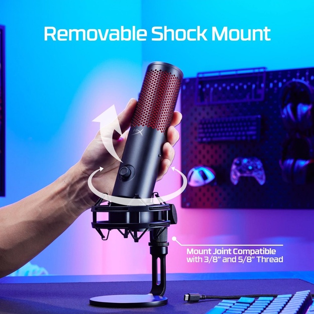 MICROPHONE HYPERX QUADCAST 2/BLACK 872V1AA HYPERX
