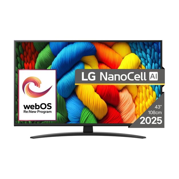 TV Set|LG|43 |4K/Smart|3840x2160|Wireless LAN|Bluetooth|webOS|Black|43NANO81A3A 11