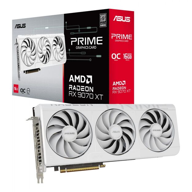 VGA PCIE16 RX9070XT 16GB GDDR6/PRIME-RX9070XT-O16G-WH ASUS 24
