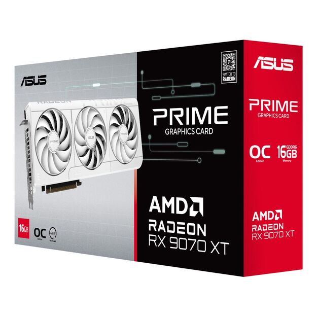 VGA PCIE16 RX9070XT 16GB GDDR6/PRIME-RX9070XT-O16G-WH ASUS 11