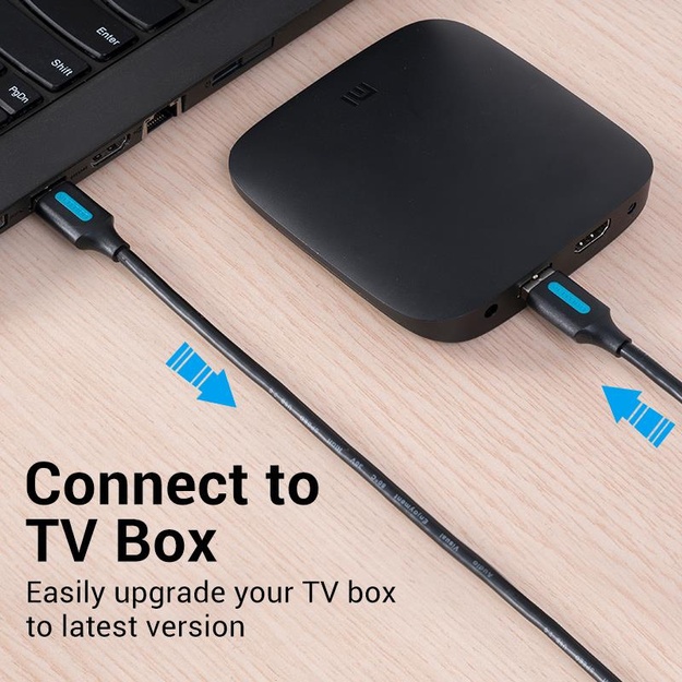 CABLE USB3.0 MALE TO MALE/0.5M BLACK CONBD VENTION