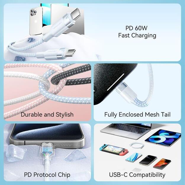 CABLE USB-C TO USB-C/2M PINK TRDPH VENTION