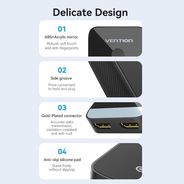 VIDEO SWITCHER HDMI 2-PORT/AKOB0 VENTION