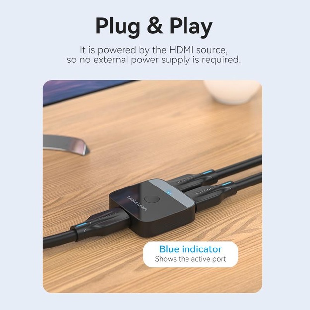 VIDEO SWITCHER HDMI 2-PORT/AKOB0 VENTION