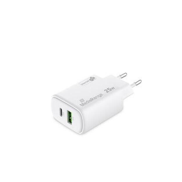 POWER ADAPTER USB/USB-C 25W/FAST MRMA112-2 MEDIARANGE 2