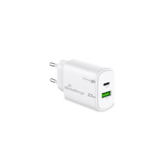 POWER ADAPTER USB/USB-C 25W/FAST MRMA112-2 MEDIARANGE 1