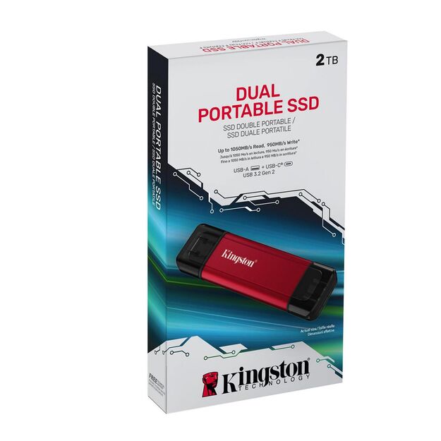 External SSD|KINGSTON|2TB|3D NAND|Write speed 950 MBytes/sec|Read speed 1050 MBytes/sec|SPSD/2TB 4