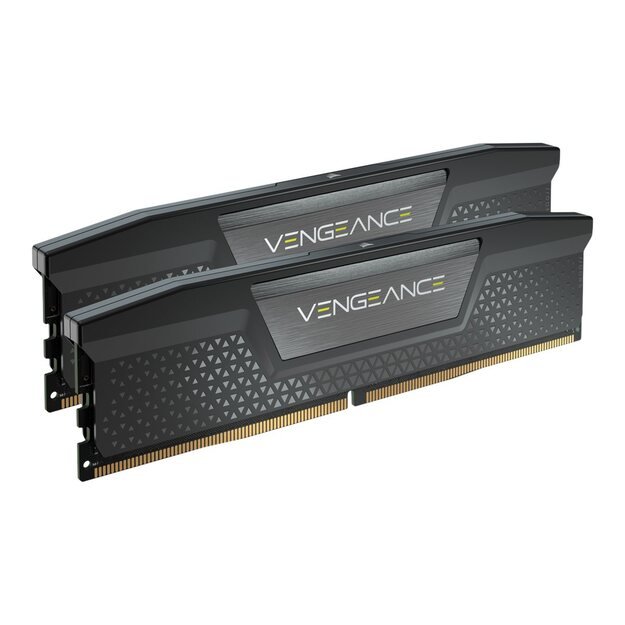 CORSAIR VENGEANCE 16GB 2x8GB DDR5 5200MT/s DIMM Unbuffered 40-40-40-77 1Gbx16 Std PMIC XMP 3.0 Black Heatspreader PCB 1.25V
