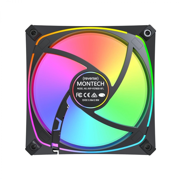 CASE FAN 120MM/RX120 PRO BLACK 3 IN 1 MONTECH