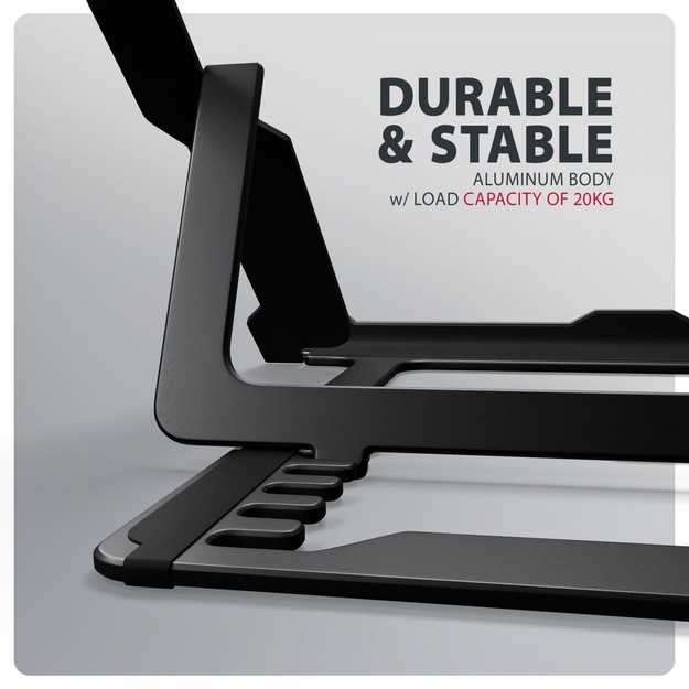 NB ACC STAND 10 -17.3 /ALUMINUM BLACK STND-LAB AXAGON