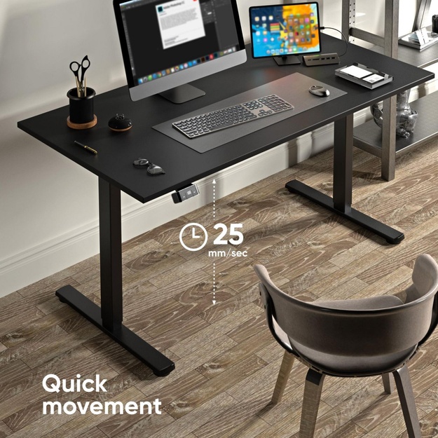 DESK FRAME MOTORISED/BLACK WDF221E-B ONKRON