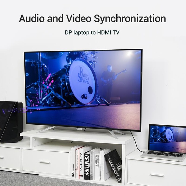 CABLE DP TO HDMI 2M/BLACK HADBH VENTION