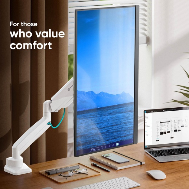 MONITOR ACC DESK MOUNT/13-32  BLK/WHT G80-BW ONKRON