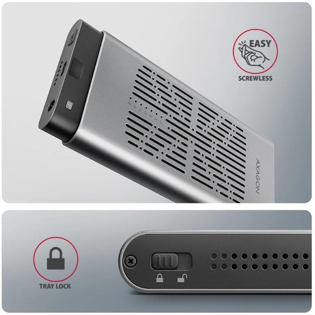SSD ACC ENCLOSURE M.2 NVME/USB-C EEM2-20GD AXAGON